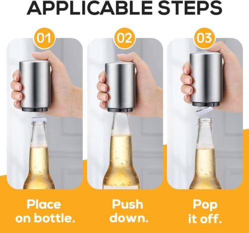 Swaytail Silver Automatic Beer Bottle Opener - Portable Stainless Steel Quick-Open Tool