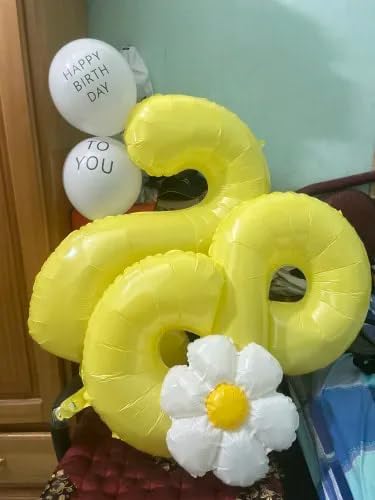 Yellow 6 Balloon - 40 Inch Number Balloon for 6th Birthday Decorations | Vibrant Party Supplies