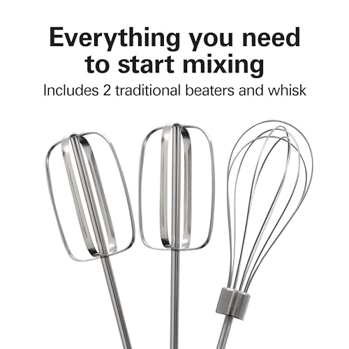 6-Speed Electric Hand Mixer with Snap-On Storage Case, 250W Motor