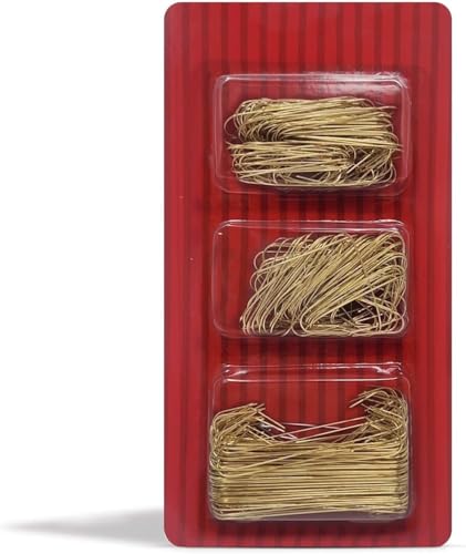 Gold Metal Ornament Hooks – 300 Pack for Christmas Tree & Decor