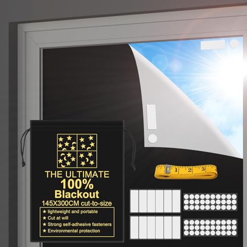 Portable Blackout Curtains 100% Light Blocker 118x57” Shades