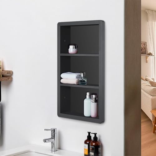 Recessed Medicine Cabinet, 14x24 Stainless Steel Bathroom Wall Storage Niche
