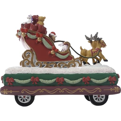Precious Moments Santa is Coming Resin Figurine - Hand-Painted Christmas Decoration, 5.5 in