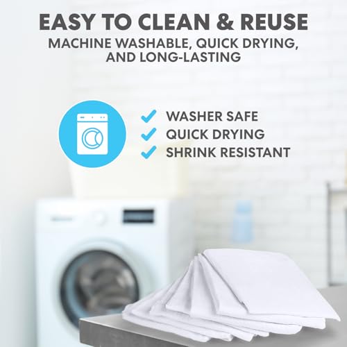 100% Cotton Flour Sack Kitchen Towels 24x24 Inch - 12 Pack Lint-Free Set