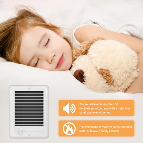 Electric Wall Heater With Thermostat 1500W 120V