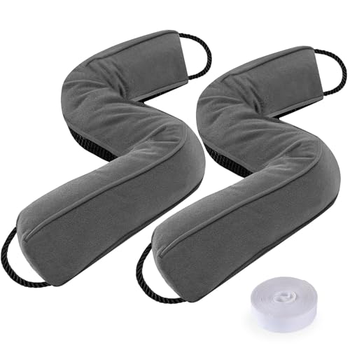 Weighted Door Draft Stopper 38 Inch (2-Pack) - Removable Cover, Gray