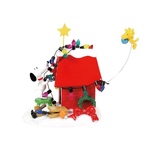 Peanuts Snoopy Dog House Christmas Tabletop Decoration with Woodstock