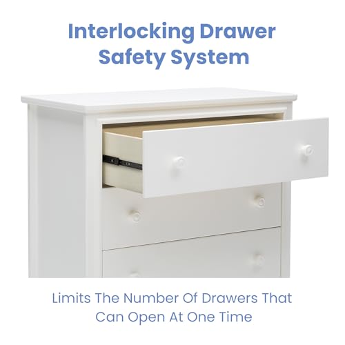 3-Drawer Nursery Dresser with Removable Changing Top, Bianca White