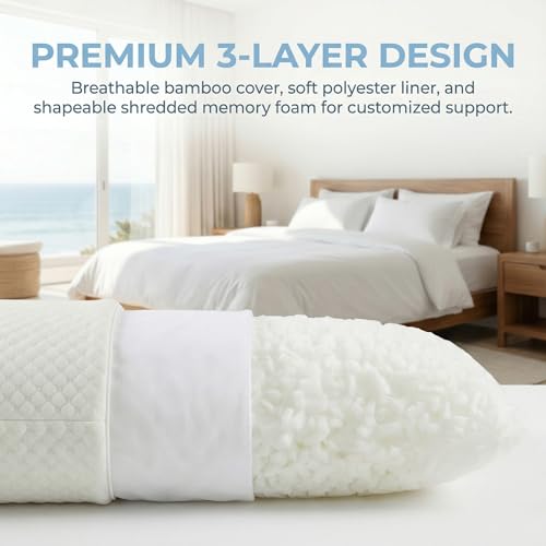 Dakimakura Body Pillow Insert - 150x50cm Memory Foam with Cooling Cover