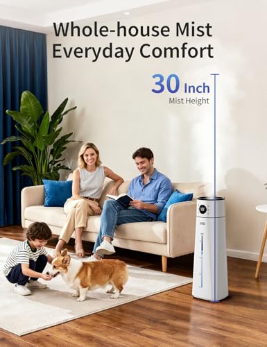 8L Ultrasonic Cool Mist Humidifier for Large Rooms with Remote Control