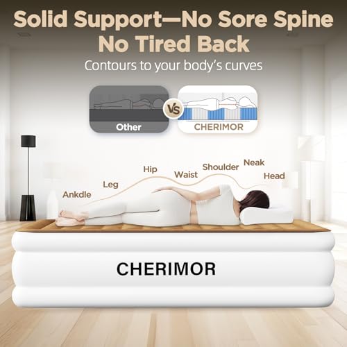 Queen Air Mattress with Built-in Pump, 18" Raised Comfort, 800 lb Capacity