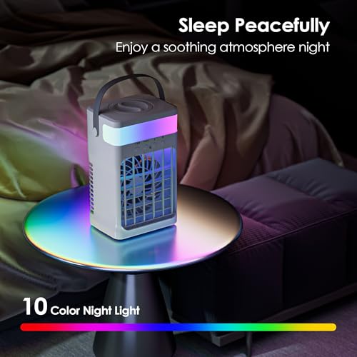 Portable Air Conditioner Fan 1500ML Tank with Remote and Night Light