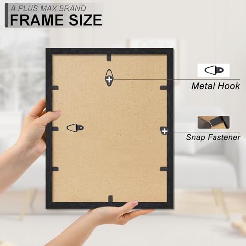 A PLUS MAX 11x14 Black Picture Frame, Lightweight Wall Mount Poster Frame