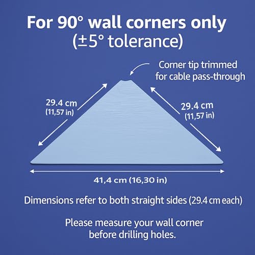 Floating Corner Wall Shelves - Set of 2 Waterproof ABS Shelves for Home Decor