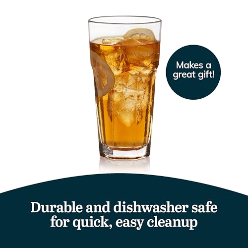 22-Ounce Heavy Base Drinking Glasses, Set of 12 Durable Glassware