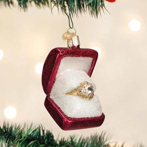 Old World Christmas Ring in Box Glass Blown Ornament Holiday Decoration, Wedding Collection