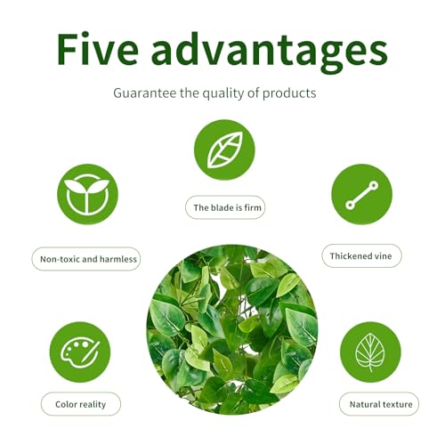 Artificial Hanging Plants Fake Ivy Vines Greenery Garlands (2 Pack)