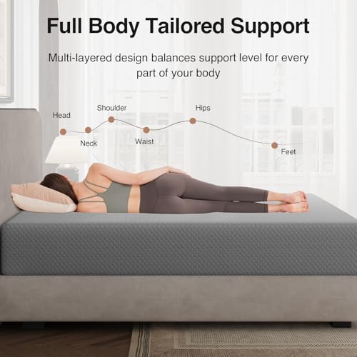 10 Inch Full Gel Memory Foam Mattress in a Box - Cooling & Pressure Relief