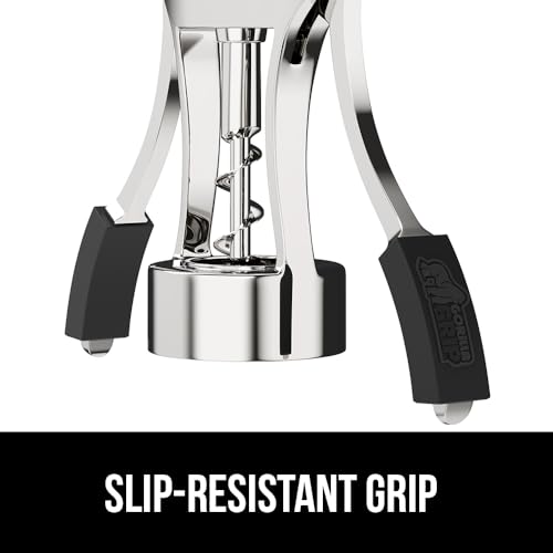 Gorilla Grip Black BPA-Free Wine Opener with Corkscrew & Bottle Opener - Multifunctional, Ergonomic