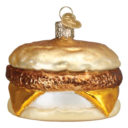 Breakfast Sandwich Glass Blown Christmas Tree Ornament