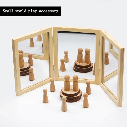 3-Panel Folding Mirror for Preschool Classrooms and Light Table Exploration