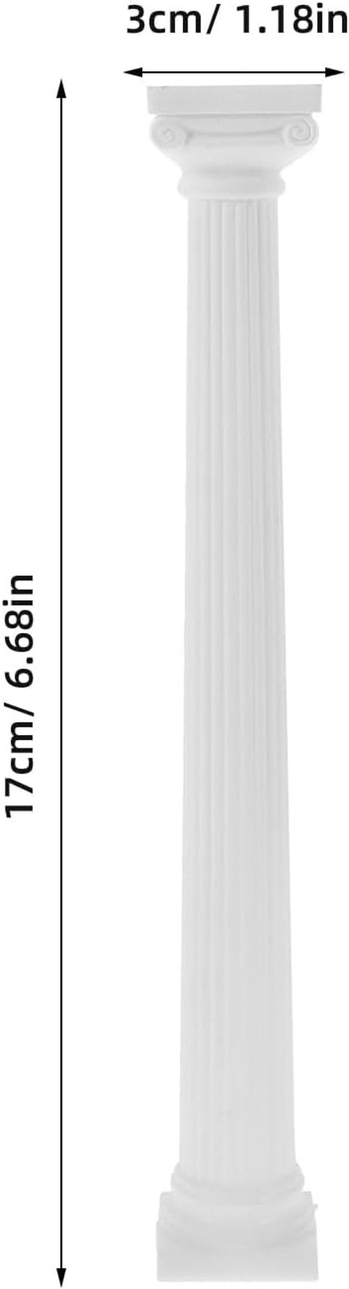 GANAZONO Mini Roman Pillar Columns - 6pcs Classic Greek Statues for Wedding & Garden Decor