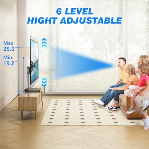 Universal Swivel TV Stand for 27-60 Inch TVs - Height Adjustable Base