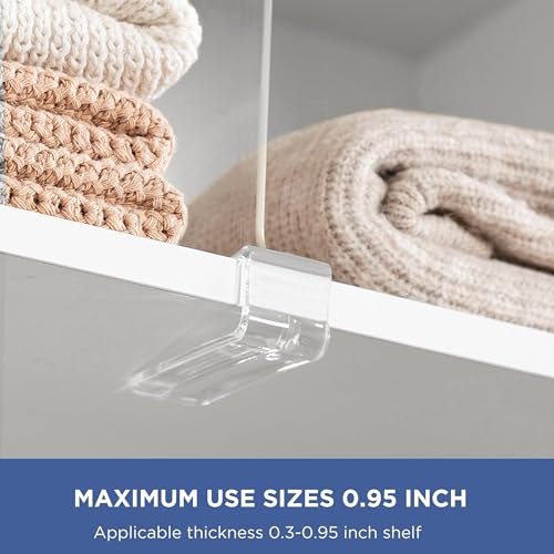 Clear Acrylic Closet Shelf Dividers 6 Pack for Purses and Sweaters