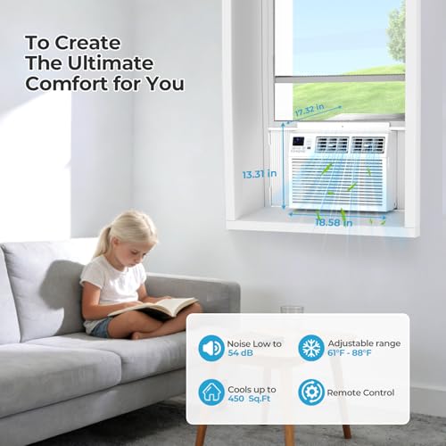 10,000 BTU Window Air Conditioner for Rooms up to 450 Sq Ft