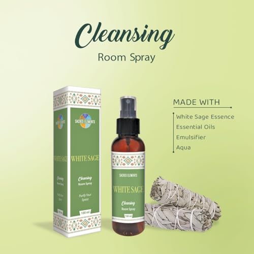 White Sage Room Spray - Natural Energy Cleansing Mist, 100ml