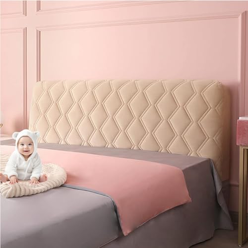 Velvet Bed Headboard Cover - Soft Dustproof Protector for Twin to King Size