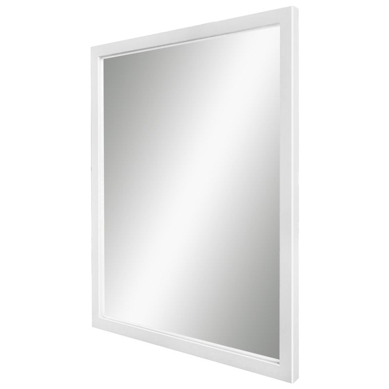 VASUHOME Rustic Wood Mirror for Wall- 16x20 Inch - Handcrafted Farmhouse Decor Mirror - Perfect for Bathroom, Bedroom, Entryway, Living Room, White