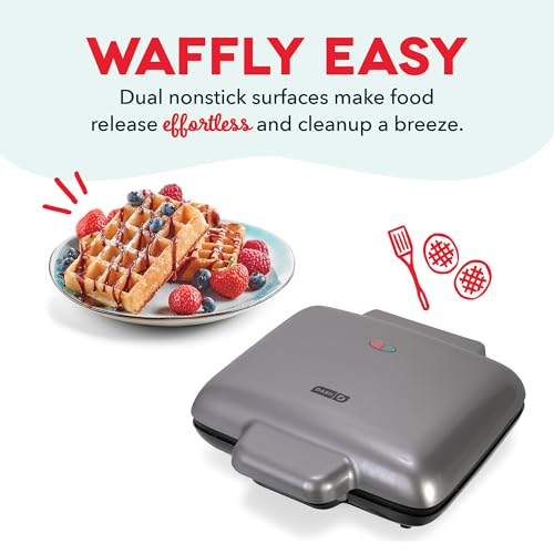 DASH Multi Mini Waffle Maker - Four 4¡± Waffle Molds, Nonstick Waffle Iron with Quick Heat-Up, Nonstick Surface - Perfect Mini Waffle Maker for Kids and Families, Just Add Batter