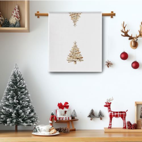 QWZDRHYJI Coastal Beach Christmas Tree Kitchen Towels 16x24 Inches