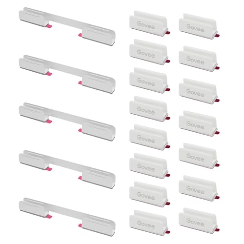 Neon Rope Light Mounting Brackets - 20 Piece Adhesive Clip Set