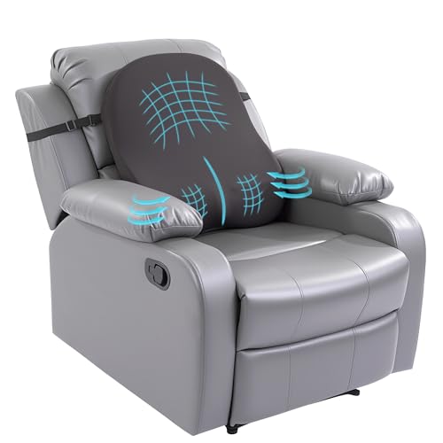 Extra Long Lumbar Support Pillow for Recliner Chair - Ergonomic Memory Foam Cushion
