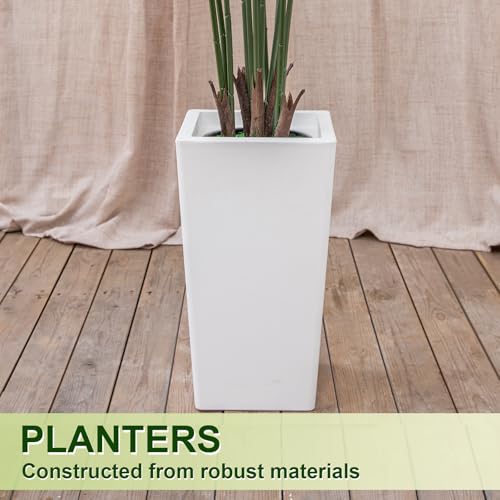 6FT Artificial Palm Tree with White Planter - Faux Potted Decor