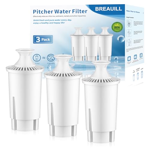 NSF Certified Water Pitcher Filter Replacement Cartridges, BPA-Free (3 Pack)