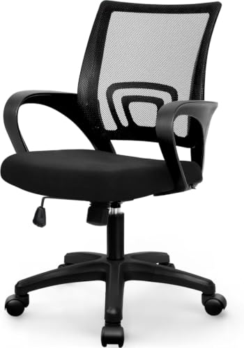 Ergonomic Mid-Back Mesh Office Desk Chair with Lumbar Support and Height Adjustment