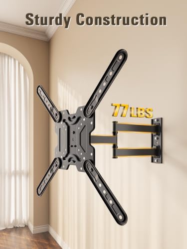 Full Motion TV Wall Mount for 26-60 Inch TVs - Articulating Swivel & Tilt