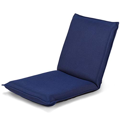 Adjustable 6-Position Mesh Floor Chair, Foldable Padded Gaming Sofa