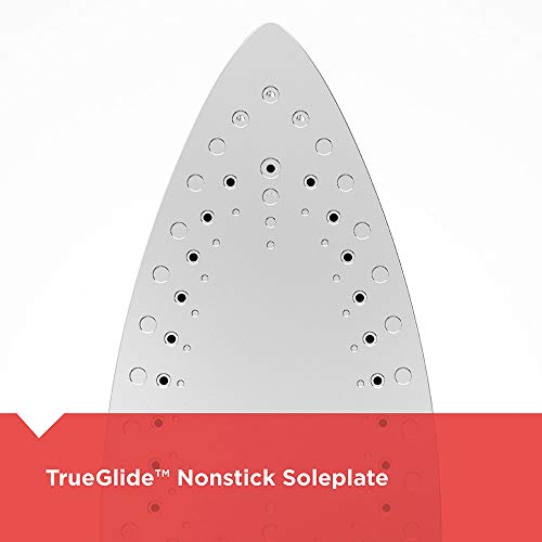 Retractable Cord Steam Iron with Nonstick Soleplate and Anti-Drip Technology