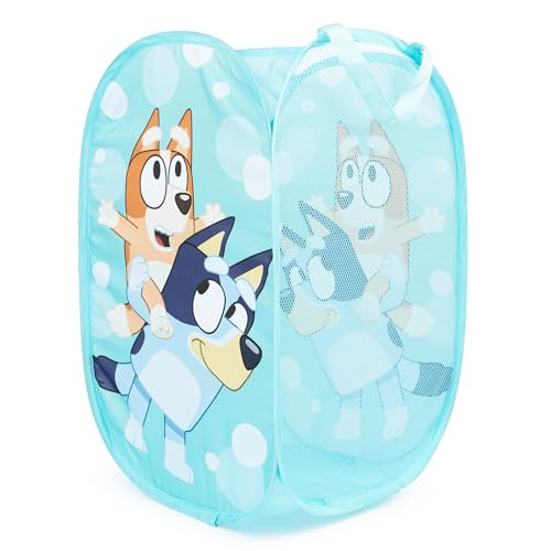 Kids Pop-Up Mesh Laundry Hamper - Foldable Storage Basket for Toys