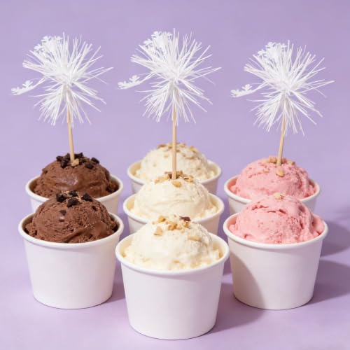 Set of 10 Snowflake Cupcake & Cocktail Picks Winter Party Decorations