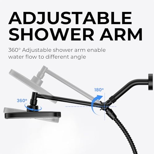 Dual Rain Shower Head Combo with Handheld, 10-Inch & Extension Arm