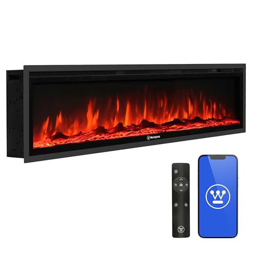 Westinghouse 60 Inch Electric Fireplace Heater Wall Mount Recessed