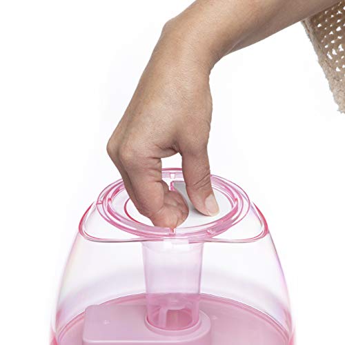 Filter-Free Cool Mist Humidifier for Nursery, Pink