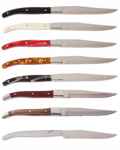 Fortessa Provencal Blonde Serrated Steak Knife Set of 6 - 9.25 Inch Kitchen Utensils