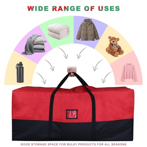 Rolling Christmas Tree Storage Bag for 7.5 Ft Trees 600D Oxford