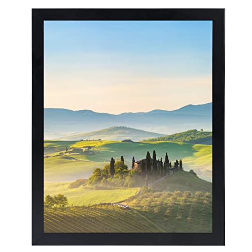 21x29 Black Picture Frame with Clear Plexiglass - Wall Hanging Poster Frame
